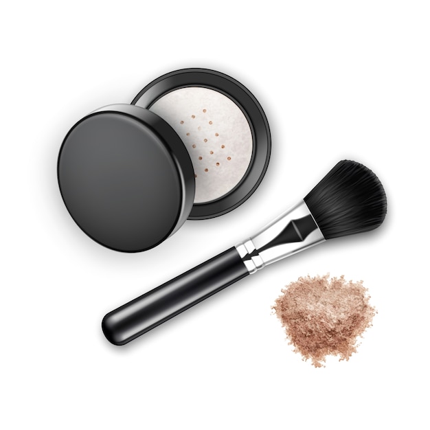 Plik wektorowy puder do makijażu crumbled face cosmetic make up blusher