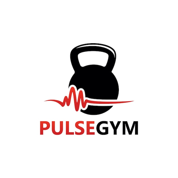 Pulse Gym Logo Szablon Wektor Projektu, Godło, Koncepcja Projektu, Kreatywny Symbol, Ikona