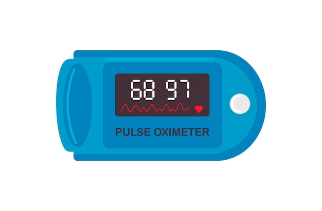 Pulsoksymetr Saturacji Tlenem Oksymetr Medyczny Na Białym Tle