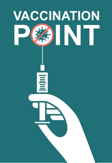 Punkt Szczepień Znak Wektor Logo Projekt Dla Obszarów Szczepień Covid19 Apteki I Kliniki