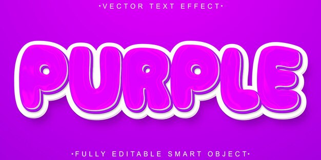 Purple Vector Editable Text Effect Template (szablon Efektów Tekstowych Do Edytowania)