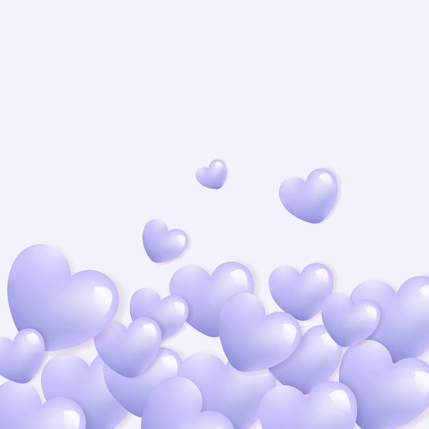 Purpurowe serce 3D.