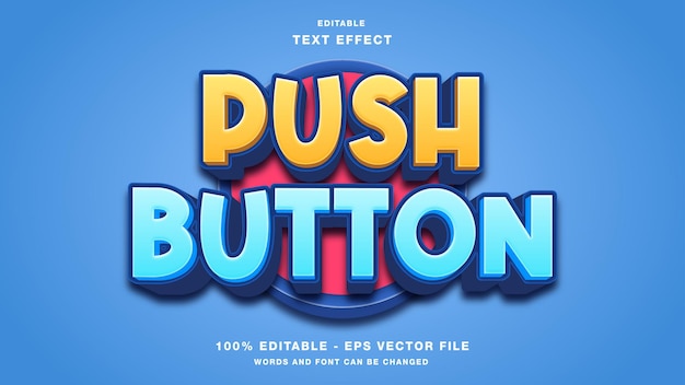 Push Button Cartoon Gra 3d Edytowalny Efekt Tekstowy