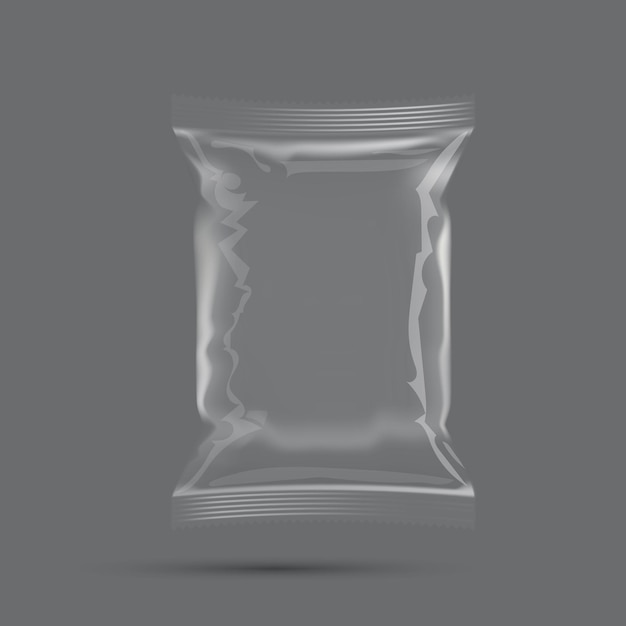 Pusta plastikowa torba opakowania żywności Mockup