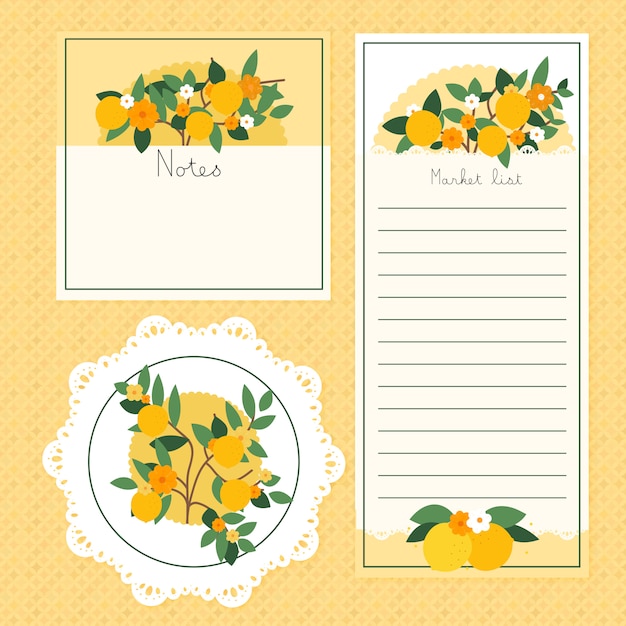 Puste Notatki Lemon Kitchen Stationery