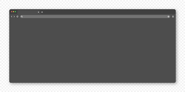 Puste Okno Przeglądarki Internetowej Z Paskiem Narzędzi Na Karcie I Polem Wyszukiwania Nowoczesna Strona Internetowa Na Płaskiej Stronie