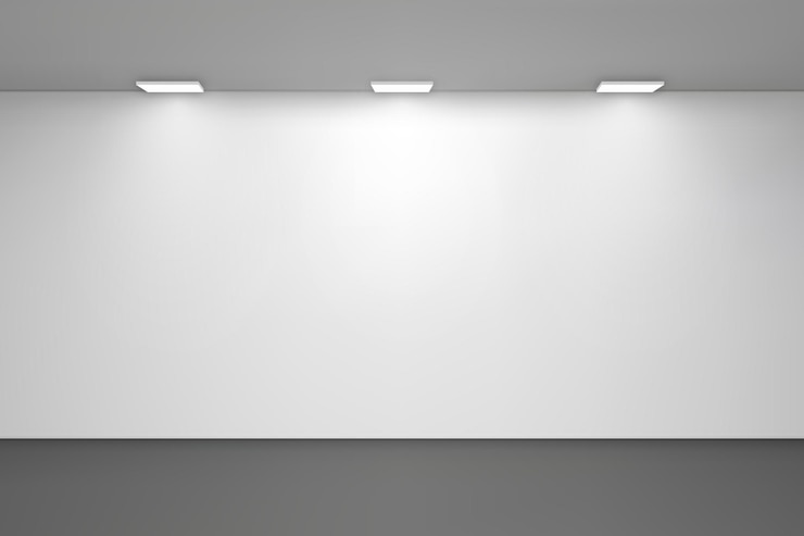 Wektor puste tło pokoju studio z reflektorem