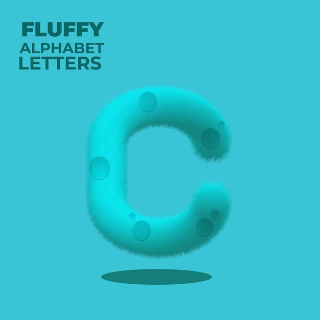 Puszysty Gradient Angielski Alfabet Litera C