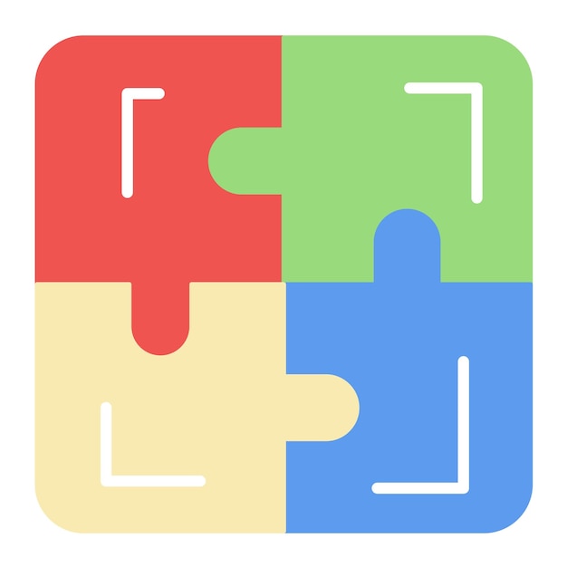 Puzzle Flat Ilustracja