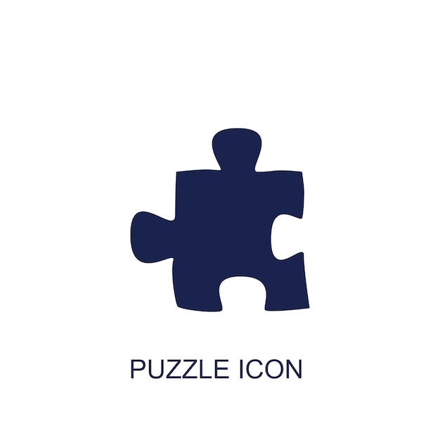 Plik wektorowy puzzle ikona białe tło