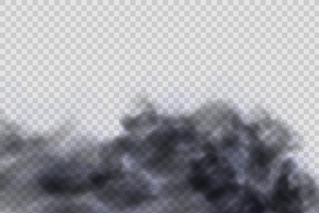 Plik wektorowy pył czarna chmura z cząsteczkami brudu, dymu papierosowego, smogu, drobinek ziemi i piasku.