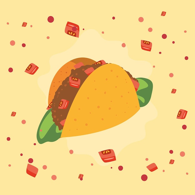 Plik wektorowy pyszne meksykańskie taco