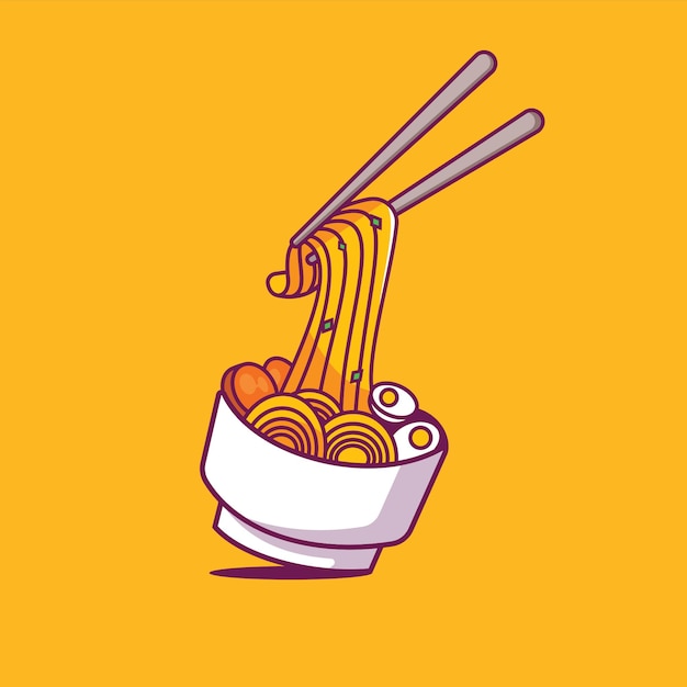 Pyszny ramen na żółto