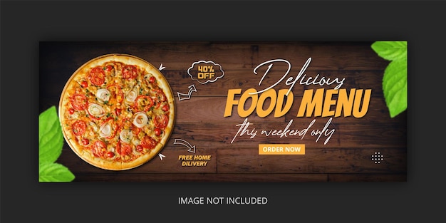 Plik wektorowy pyszny szablon banera internetowej promocji sprzedaży pizzy