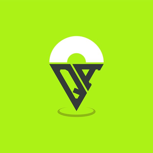 QA Lokalizacja Logo Design Nowoczesne inicjały QA Pinpoint Logo dla aplikacji map nawigacyjnych i firm opartych na lokalizacji