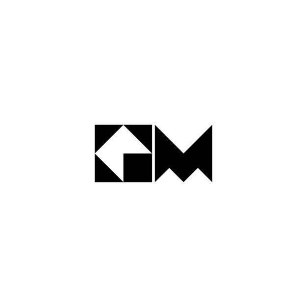 QM monogram logo projekt list tekst nazwa symbol monochromatyczne logotyp alfabet znak proste logo