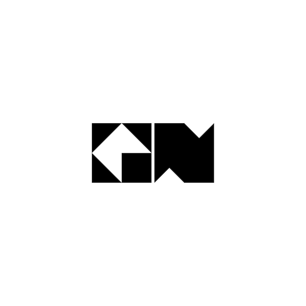 QN monogram logo projekt list tekst nazwa symbol monochromatyczne logotyp alfabet znak proste logo