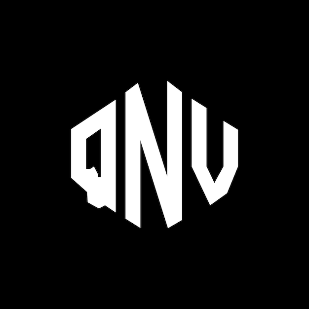 Plik wektorowy qnv letter logo design with polygon shape qnv polygon and cube shape logo design qnv hexagon vector logo template białe i czarne kolory qnv monogram logo biznesowe i nieruchomości