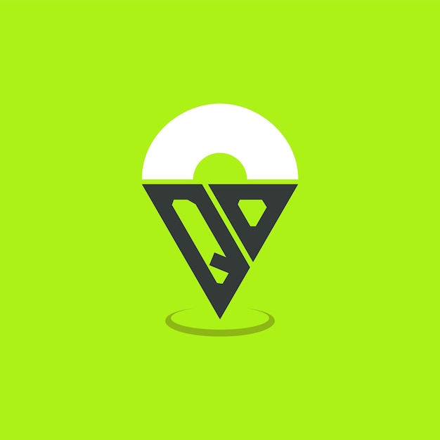 QO Location Logo Design Modern Initials Letter QO Pinpoint Logo dla aplikacji map nawigacyjnych i firm opartych na lokalizacji