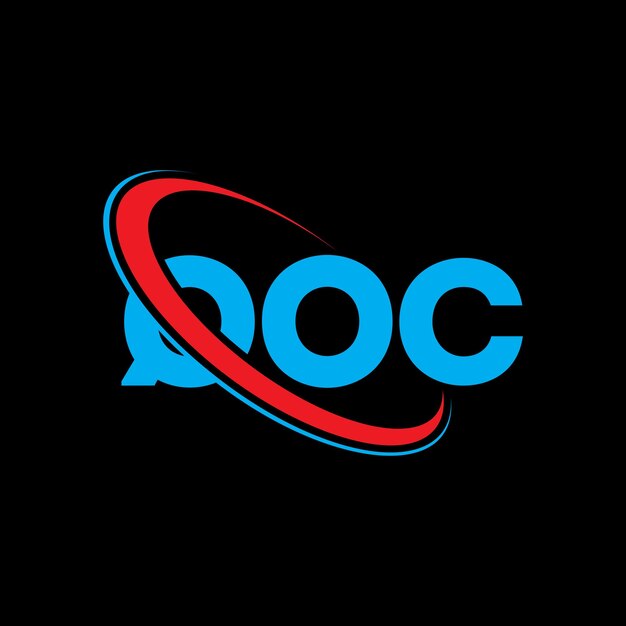 Plik wektorowy qoc logo qoc litery qoc design litery logo inicjały qoc logo powiązane z okręgiem i dużymi literami monogram logo qoc typografia dla biznesu technologicznego i marki nieruchomości