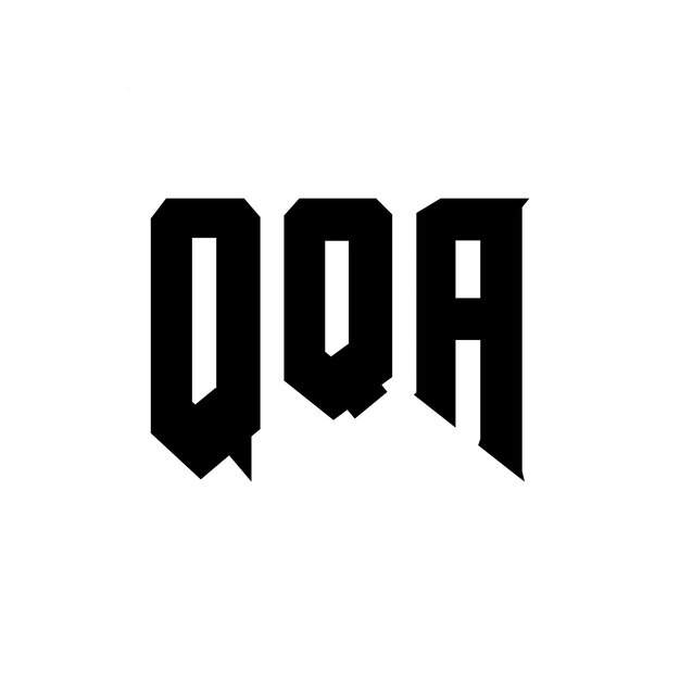QQA Letter Logo Design for Technology Company QQA Logo Design Black and White Color Combination QQA Vector QQA Design QQA Icon QQA Alphabet QQA Typography QQA