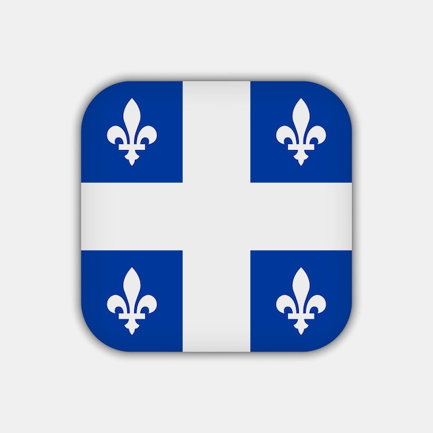 Quebec flaga prowincji Kanady ilustracji wektorowych