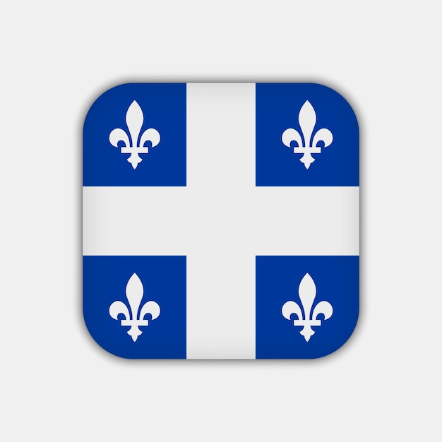 Quebec Flaga Prowincji Kanady Ilustracji Wektorowych