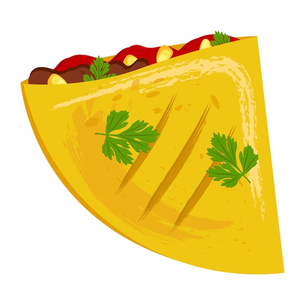 Quesadilla Vector Quesadilla Icon Danie Kuchni Meksykańskiej O Nazwie