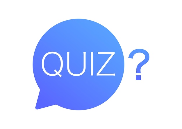 Quiz Baner Znak Quiz Dymek Etykieta