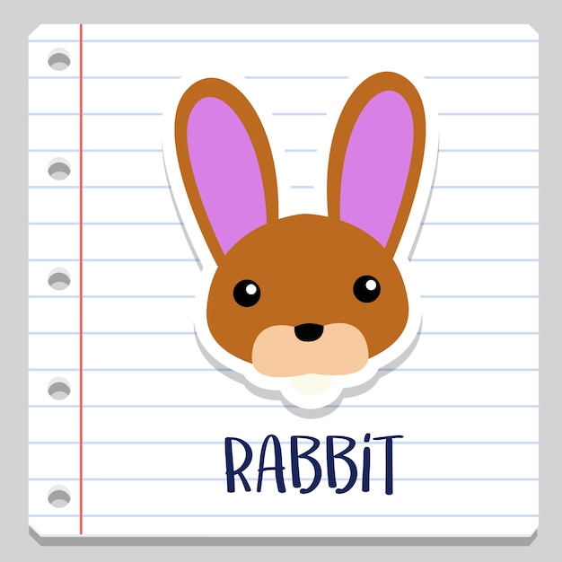 Rabbit Notebook Clip Art