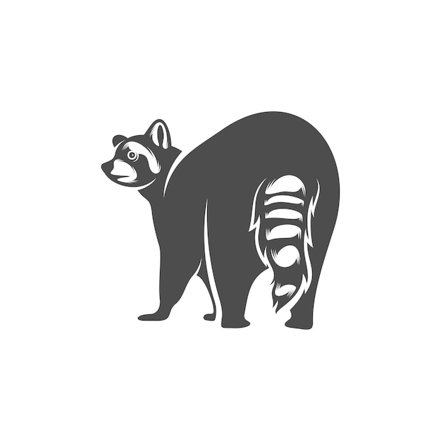 Plik wektorowy racoon logo projekt wektor ikona symbol szablon ilustracja