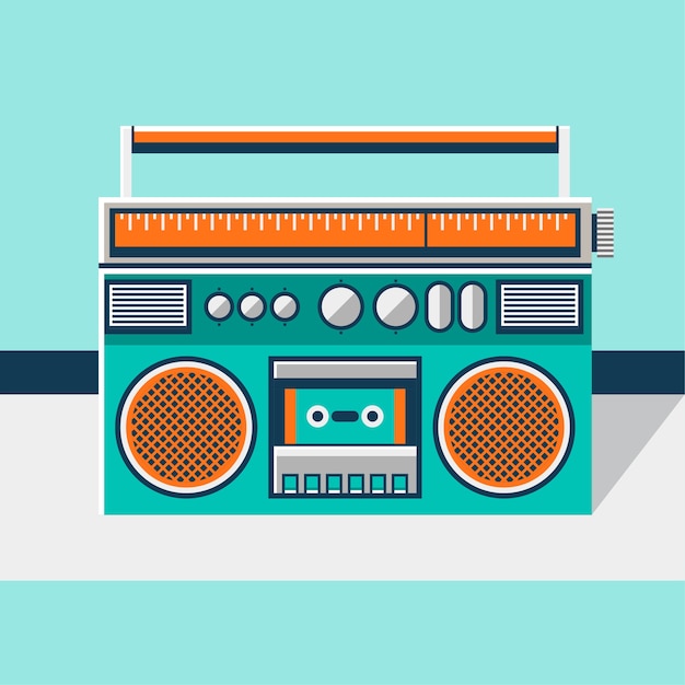 radio w płaskiej konstrukcji