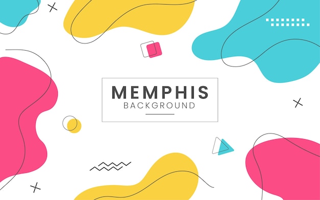 Radosne Proste Memphis Retro Tło