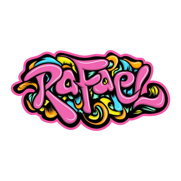 rafael graffiti litery typografia sztuka ilustracja