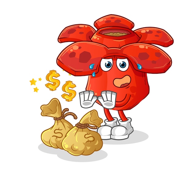 Plik wektorowy rafflesia arnoldii odmówić pieniędzy ilustracja charakter wektor