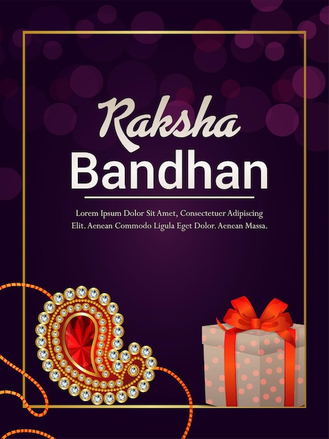 Plik wektorowy raksha bandhan indyjski festiwal z życzeniami uroczystości