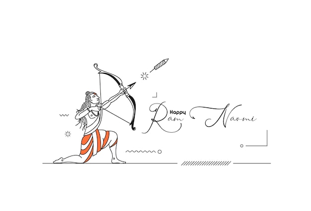 Ram Navmi Navratri Festiwal Indii plakat ilustracji wektorowych