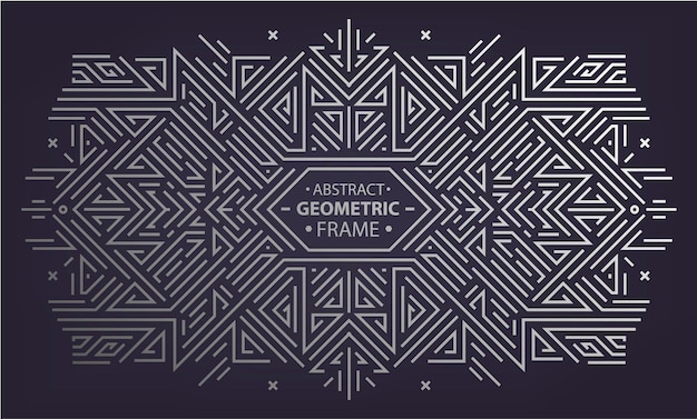 Rama w stylu art deco wektor, abstrakcyjny wzór geometryczny szablon dla produktów luksusowych. Geometryczne złote tło. Liniowa kompozycja ornamentu, vintage. Używaj do pakowania, brandingu, dekoracji itp.