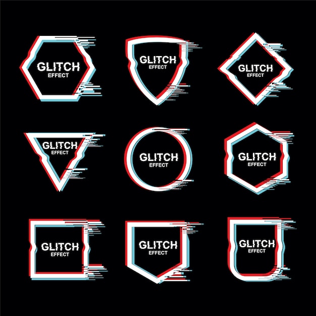 Rama Z Glitch Effect Vector Set