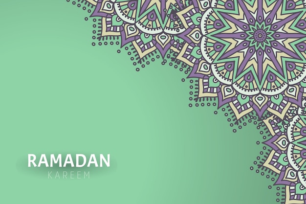 Ramadam Kareem Tło Z Ornamentami Mandali