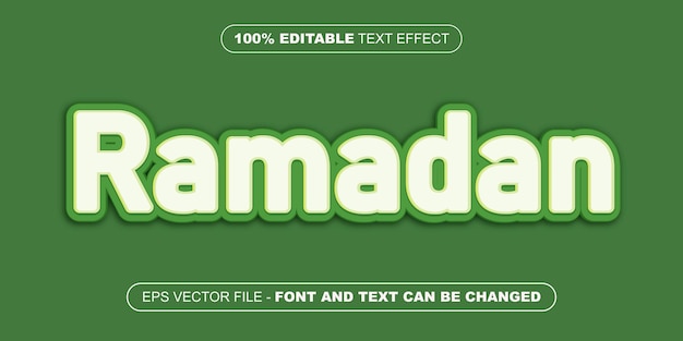 Ramadan 3d Edytowalny Efekt Tekstowy