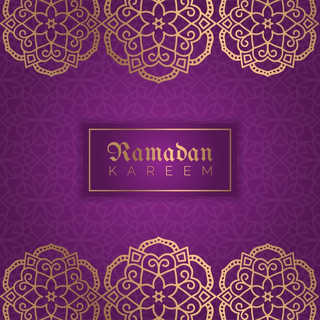Ramadan Elegancki Luksusowy Vintage Adamaszek Streszczenie Kwiatowy Wzór Mandala Projekt