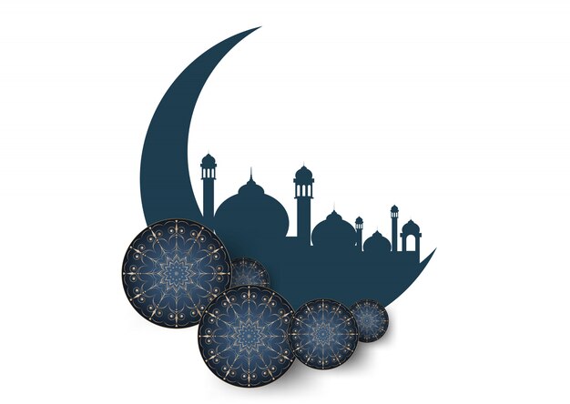 Plik wektorowy ramadan islamskiej uroczystości tło karty