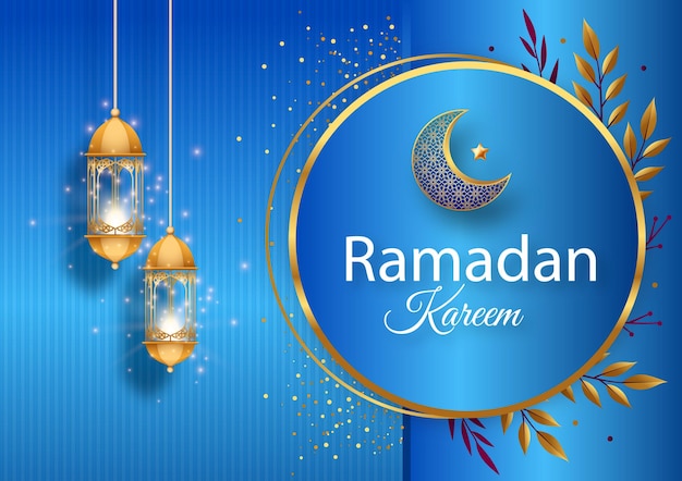 Plik wektorowy ramadan kareem arabskie powitanie festiwalu muzułmańskiego