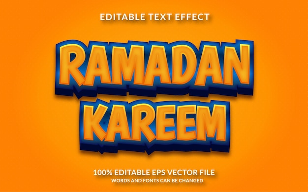 Ramadan Kareem Edytowalny Efekt Tekstu