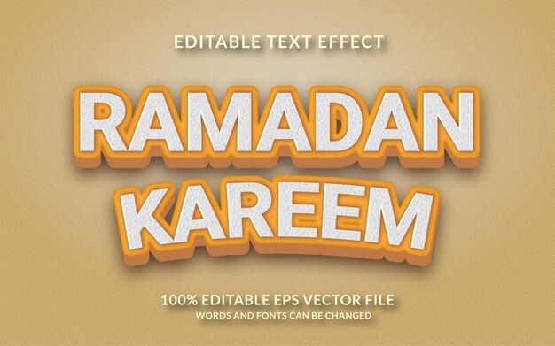 RAMADAN KAREEM EDYTOWALNY EFEKT TEKSTU