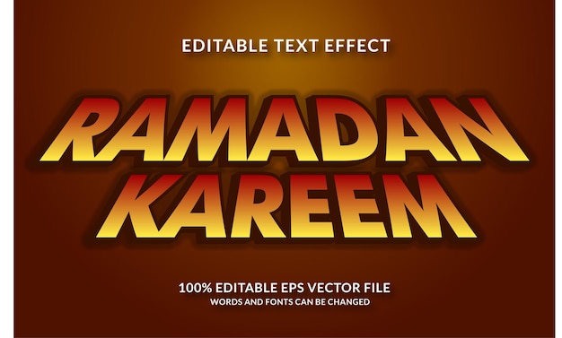 Ramadan Kareem Edytowalny Efekt Tekstu