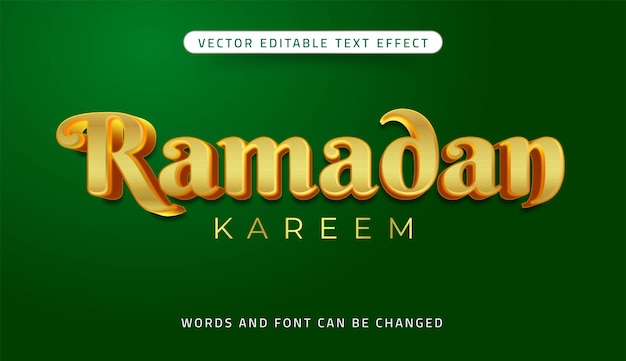 RAMADAN KAREEM EDYTOWALNY EFEKT TEKSTU
