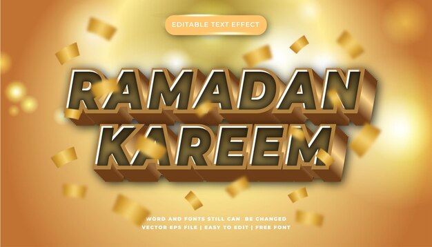 Ramadan Kareem Efekt Tekstowy Błyszczące Złoto