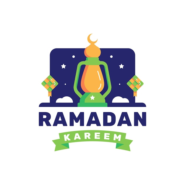 Ramadan Kareem Flat Illustration